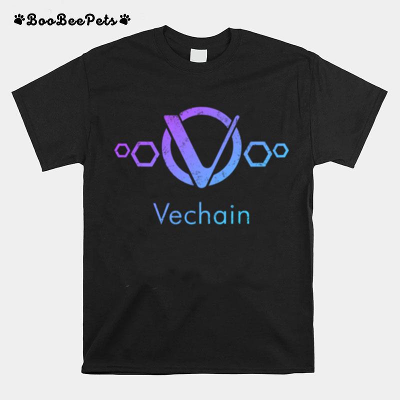 Vechain Blockchain Vet Crypto Token Cryptocurrency Vintage T-Shirt