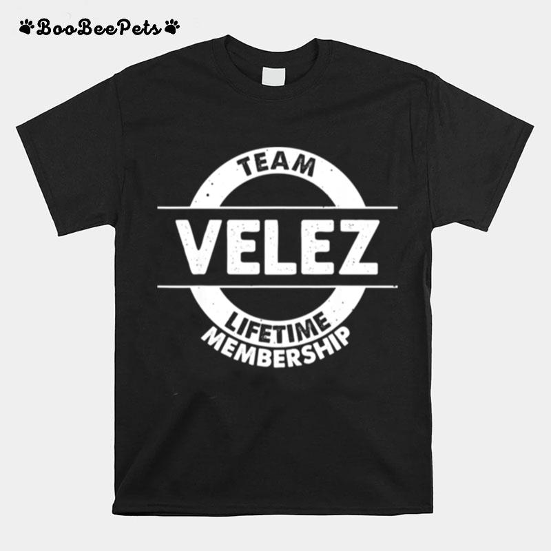 Velez Surname Family Birthday Reunion Idea T-Shirt