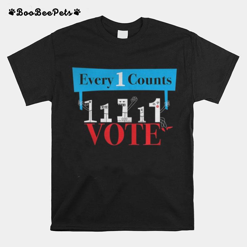 Veryone Counts So Vote %E2%80%93 Cute Funny Political Graphic T-Shirt