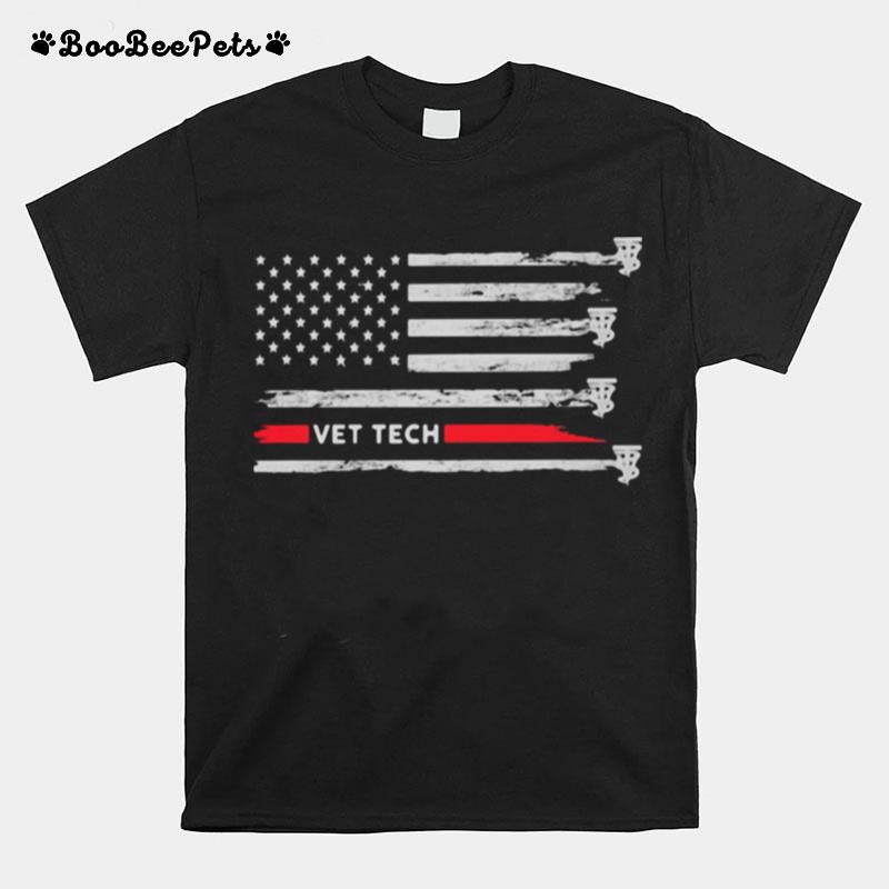 Vet Tech American Flag T-Shirt