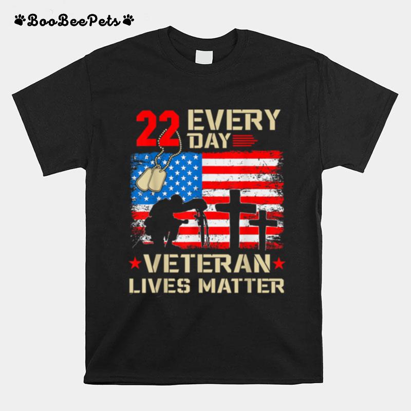 Veteran Lives Matter Dog Tag U.S. Flag Soldier T B09Znkcsyy T-Shirt