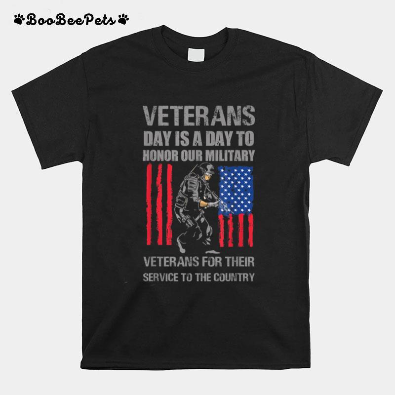 Veterans Day Retired Soldier U.S Flag Combat T B09Zp2Wyrh T-Shirt