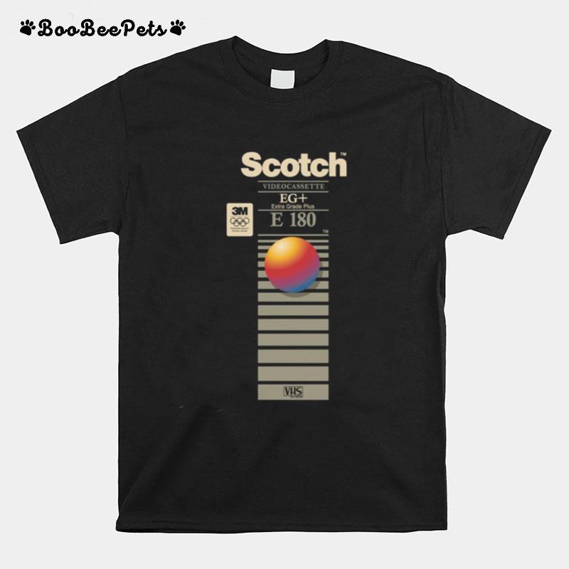 Vhs Scotch E180 Videocassette Extra Grade Plus T-Shirt