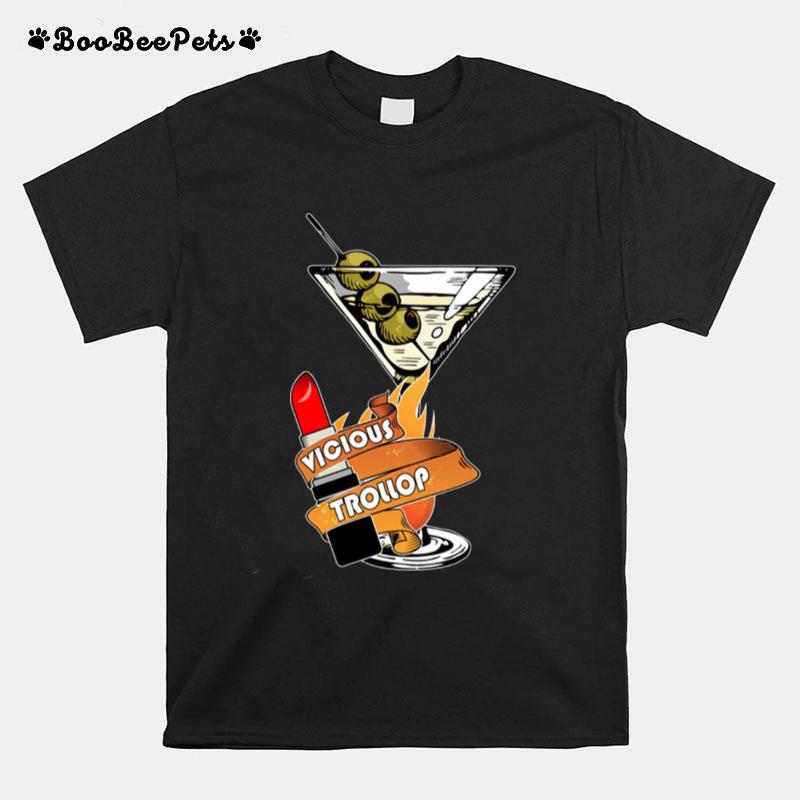 Vicious Trollop Lipstick With Cocktail T-Shirt