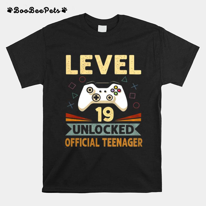 Video Game 19Th Birthday 2002 Level 19 Unlocked Teenager T-Shirt