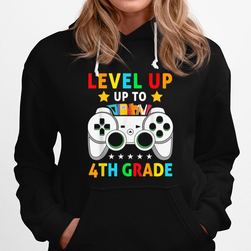 Video Game Level Up To 4Th Grade Team Fourth Grade Boys Kids T B0B4Zd8J23 Hoodie