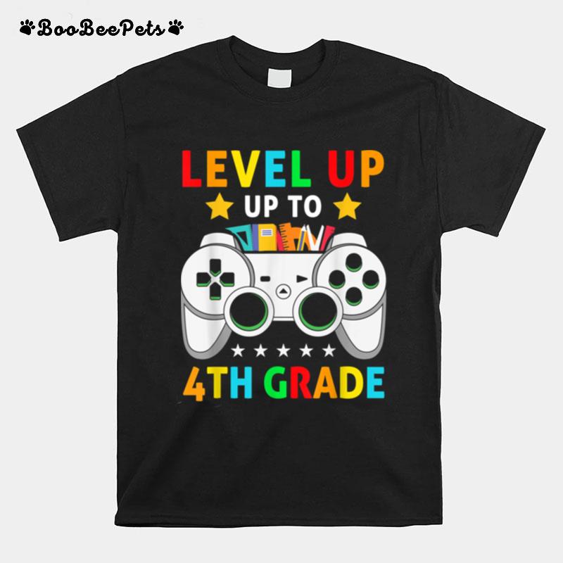 Video Game Level Up To 4Th Grade Team Fourth Grade Boys Kids T B0B4Zd8J23 T-Shirt