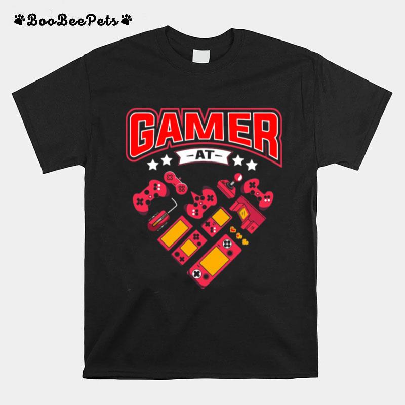 Video Gamer At Heart T-Shirt