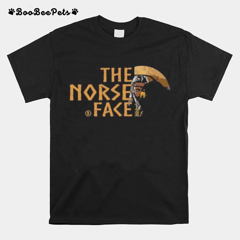 Vikings And Raven The Norse Face Logo T-Shirt