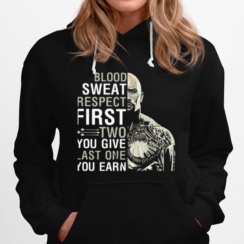 Vikings Blood Sweat Respect First Two You Give Last One You Earn Hoodie