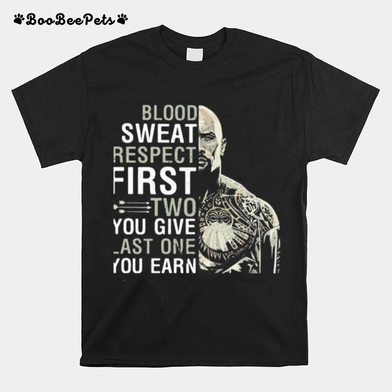 Vikings Blood Sweat Respect First Two You Give Last One You Earn T-Shirt