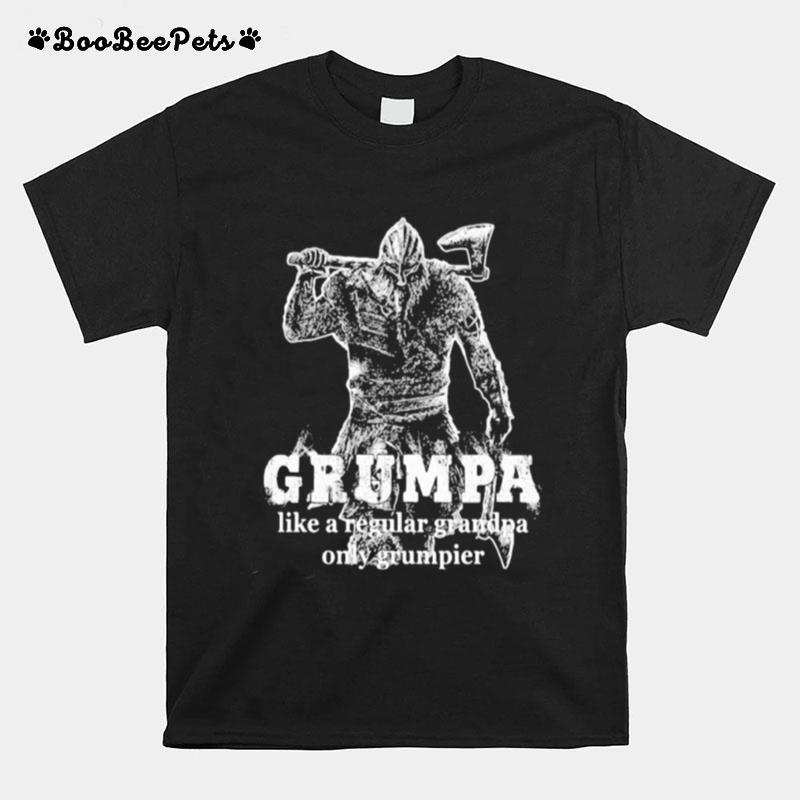 Vikings Grumpa Like A Regular Grandpa Only Grumpier T-Shirt