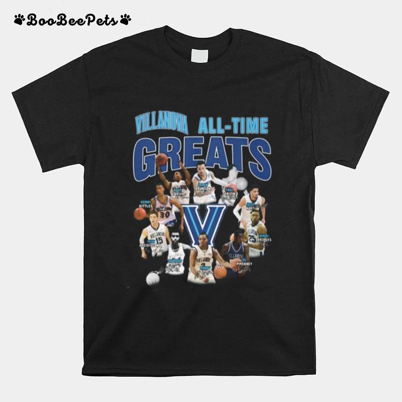 Villanova Wildcats All Time Great Signatures T-Shirt