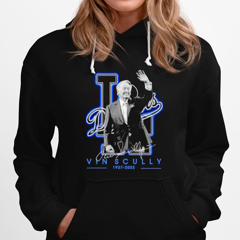 Vin Scully 1929 2022 Los Angeles Dodgers Signature Hoodie