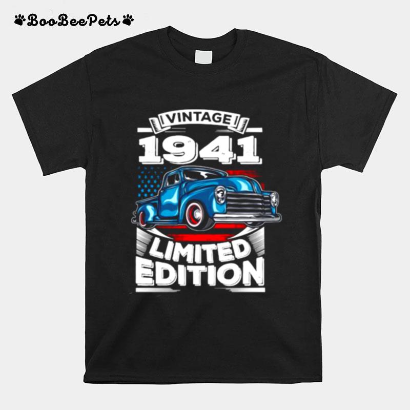 Vintage 1941 Limited Edition Car American Flag T-Shirt