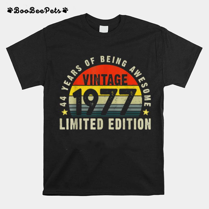 Vintage 1977 44Th Bday 44 Years Old T-Shirt