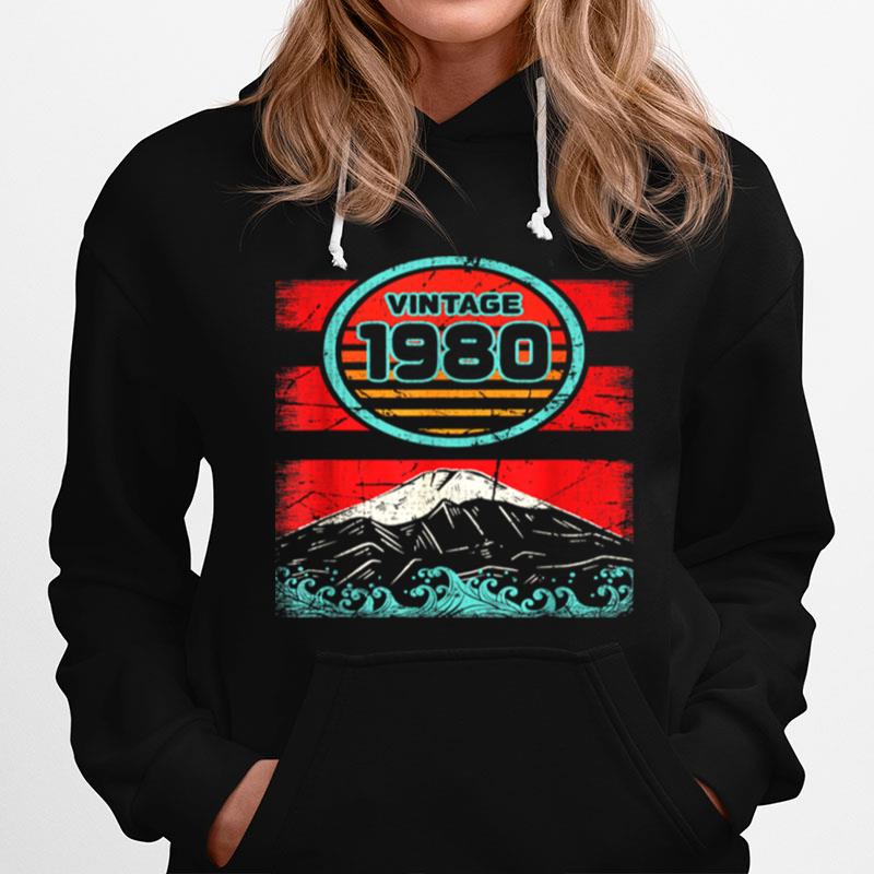 Vintage 1980 Sunset 41St Birthday 41 Years Old Hoodie