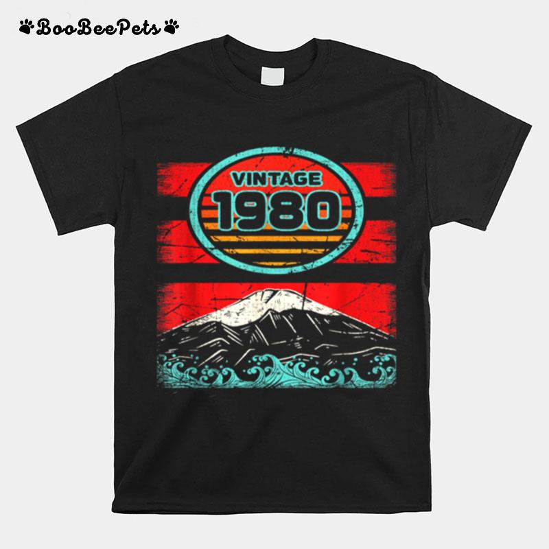 Vintage 1980 Sunset 41St Birthday 41 Years Old T-Shirt