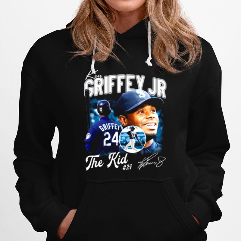 Vintage 80S Ken Griffey Jr The Kid Baseball Signature Hoodie