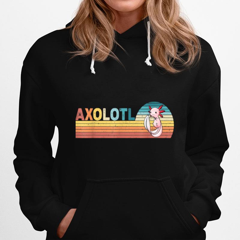 Vintage Axolotl Sunset Hoodie