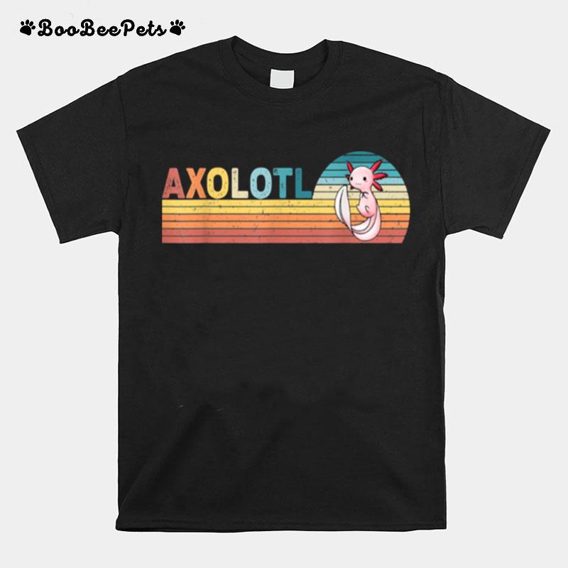 Vintage Axolotl Sunset T-Shirt