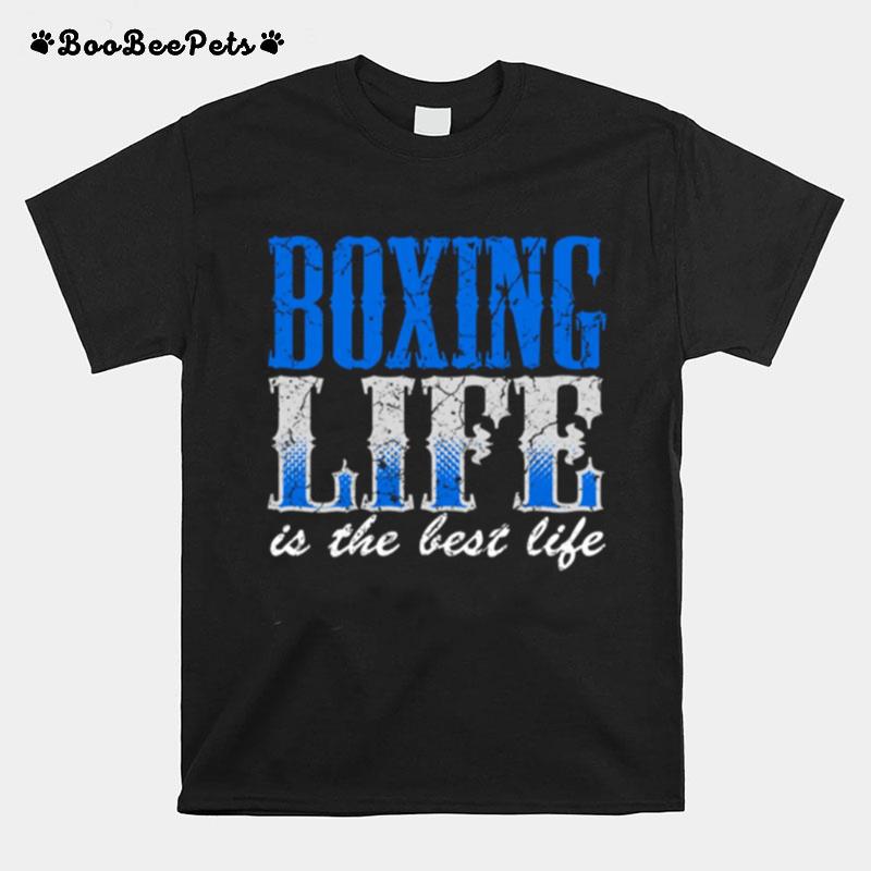 Vintage Boxing Life Color Blue T-Shirt