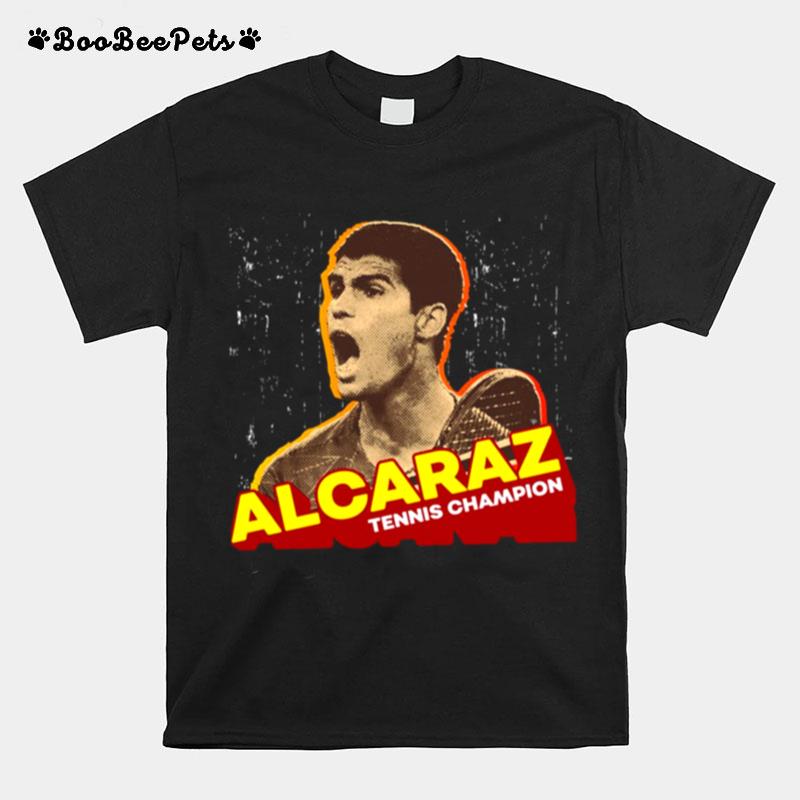 Vintage Carlos Alcaraz Tennis Champion T-Shirt