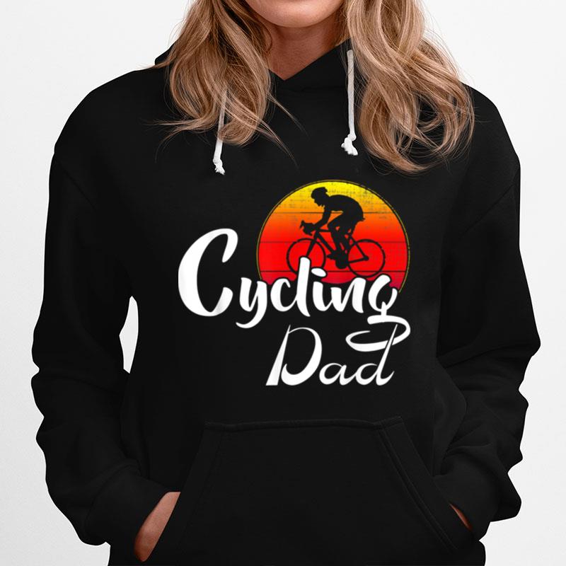 Vintage Cycling Dad Retro Sunset Sports Bicycle Hoodie