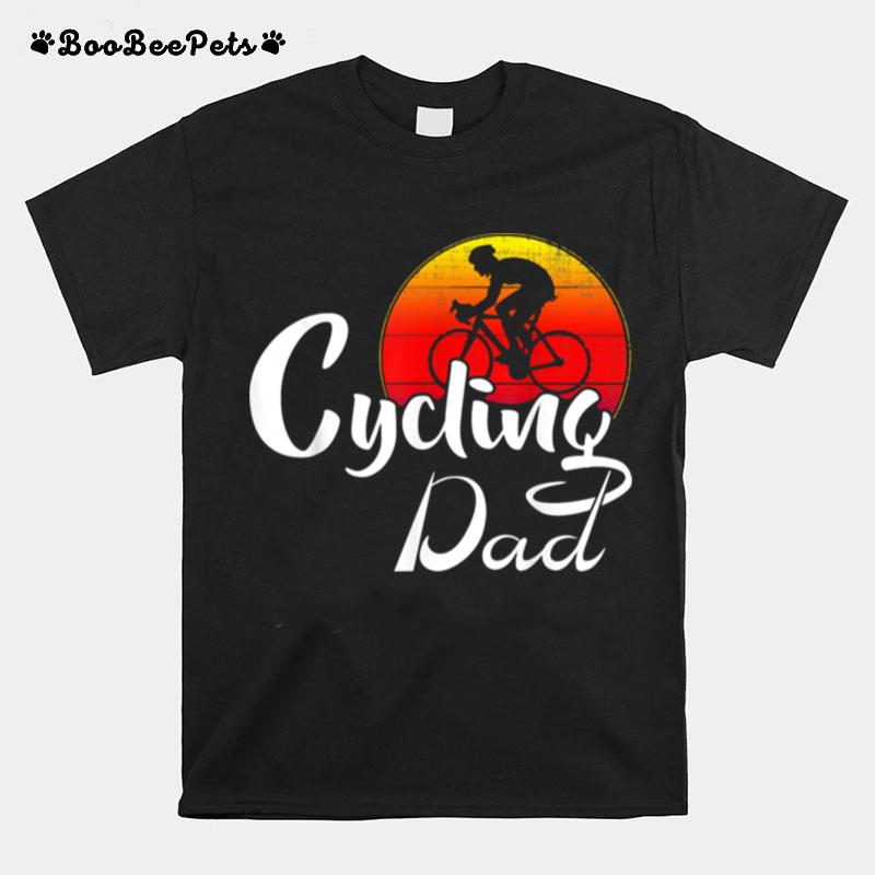 Vintage Cycling Dad Retro Sunset Sports Bicycle T-Shirt