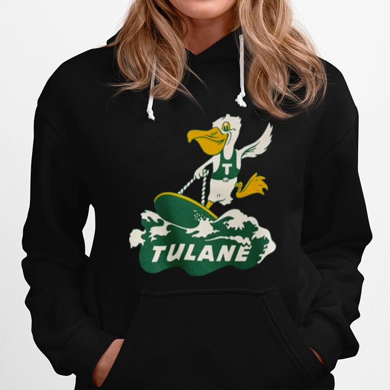 Vintage Duck Tulane Green Wave Football Hoodie