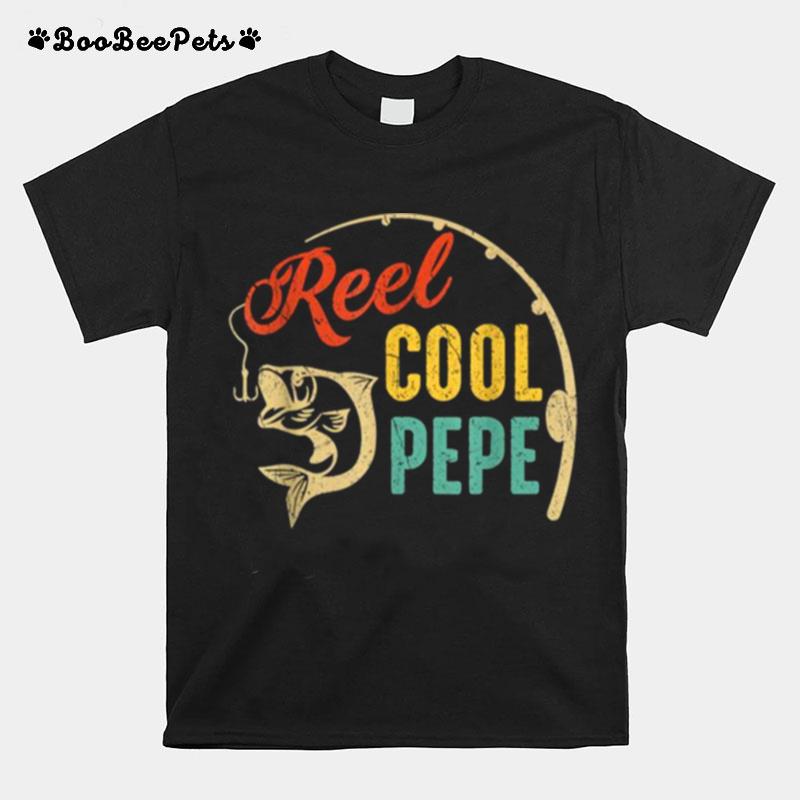 Vintage Fishing Reel Cool Pepe T-Shirt