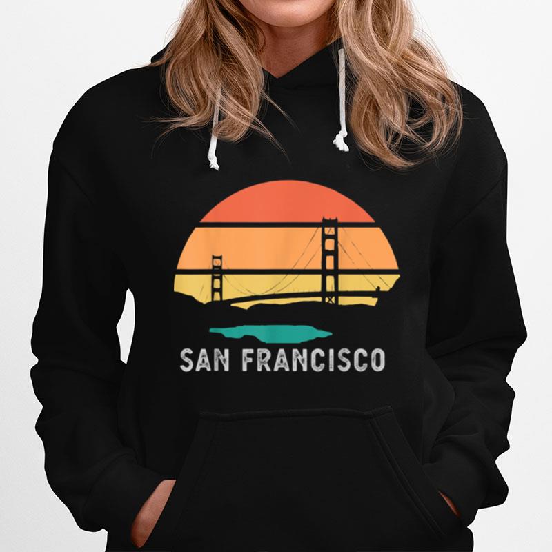Vintage Golden Gate Bridge San Francisco City Usa Hoodie