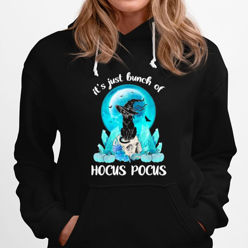 Vintage Halloween Black Cat Its Just A Bunch Of Hocus Pocus Halloween 2022 Hoodie