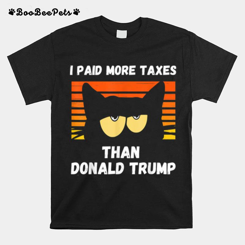 Vintage I Paid More Taxes Than Donald Trump2020 Debate T-Shirt