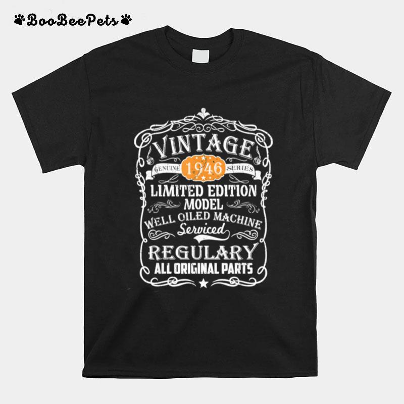 Vintage Made In 1946 Retro Classic 75Th Birthday T-Shirt