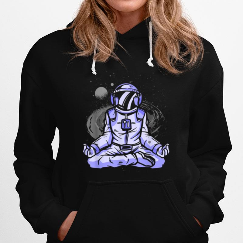 Vintage Meditating Astronaut Yoga Universe Hoodie