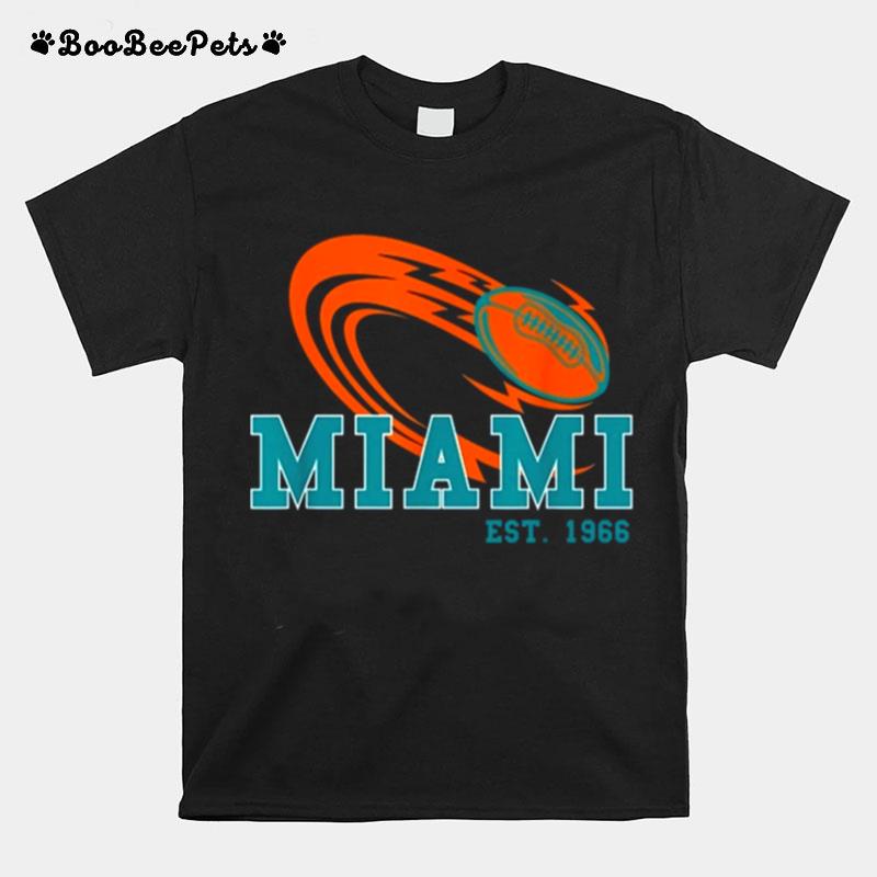 Vintage Miami Est 1966 Miami Team Retro American Football T-Shirt