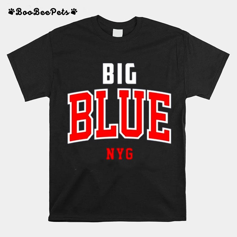 Vintage New York Football Big Blue Navy New York Sports T-Shirt