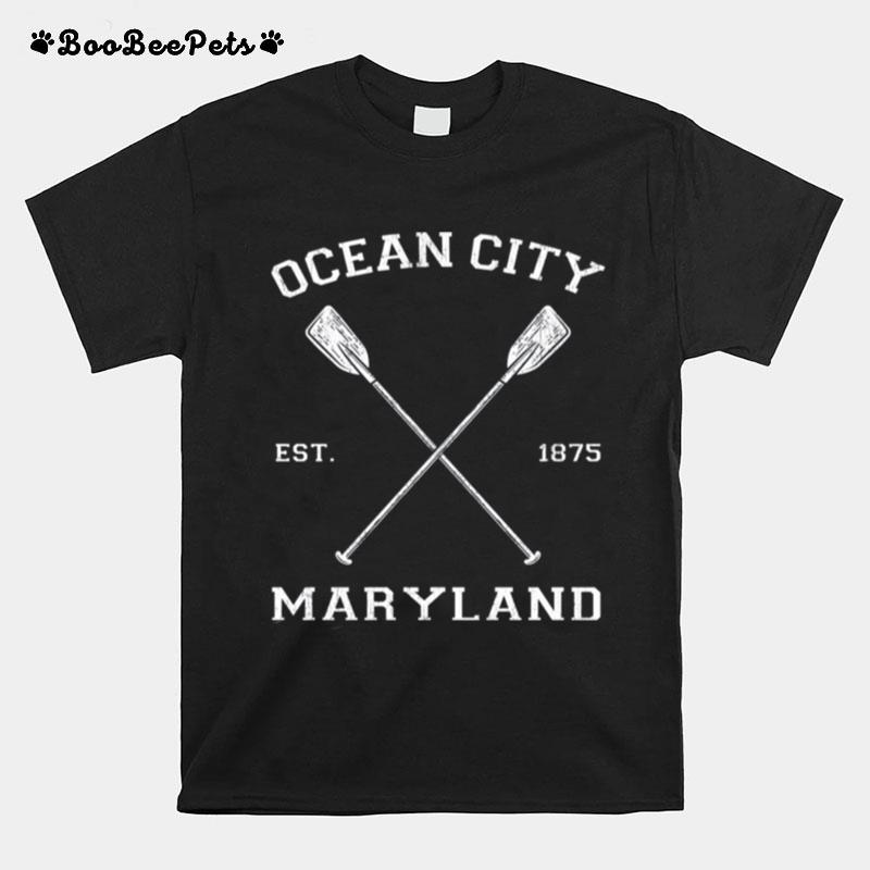 Vintage Ocean City Maryland Urlaub Langarmshirt T-Shirt