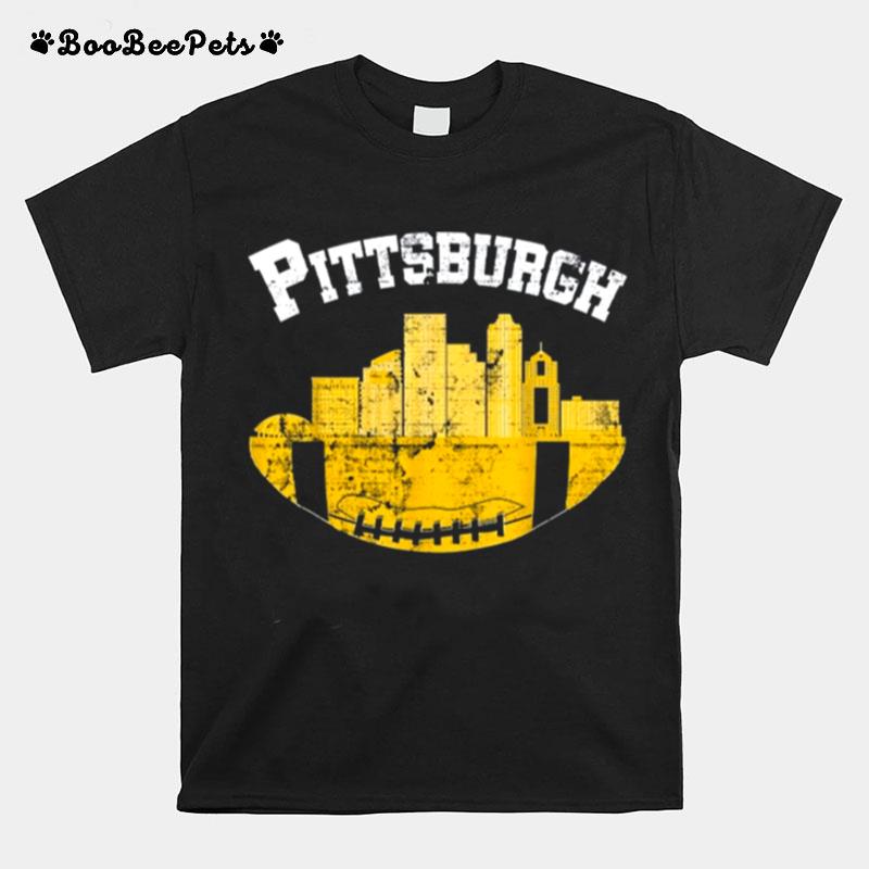Vintage Pittsburgh Football Pennsylvania Retro Cityscape T-Shirt