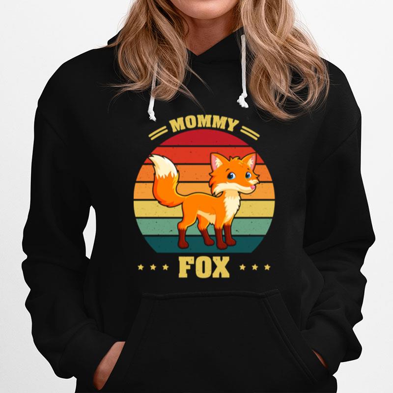 Vintage Retro Mama Fox Mothers Day Hoodie