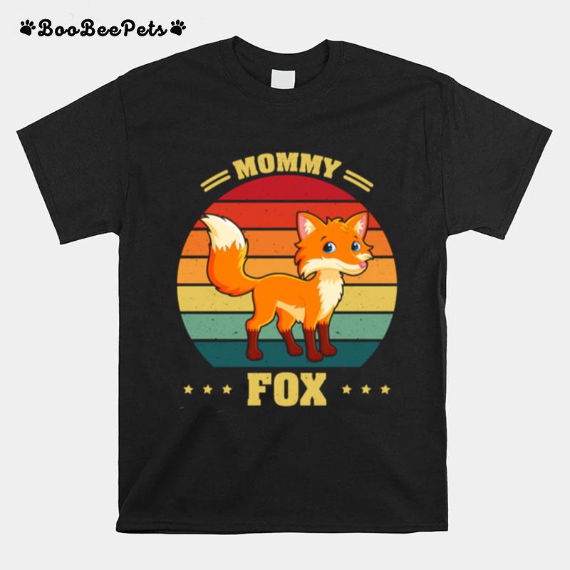 Vintage Retro Mama Fox Mothers Day T-Shirt