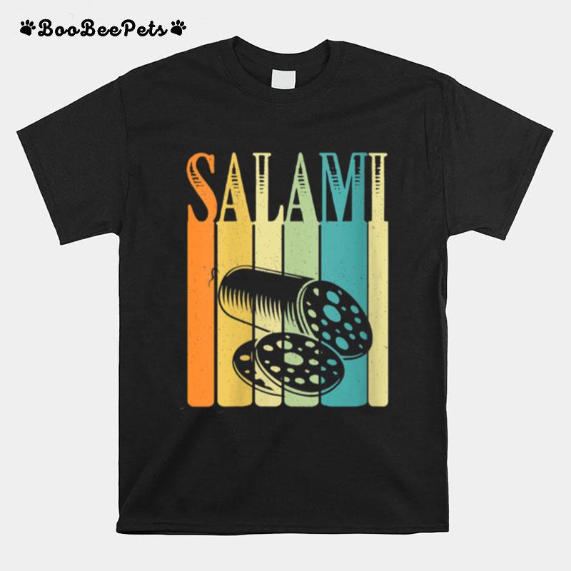 Vintage Retro Style Salami Silhouette T-Shirt