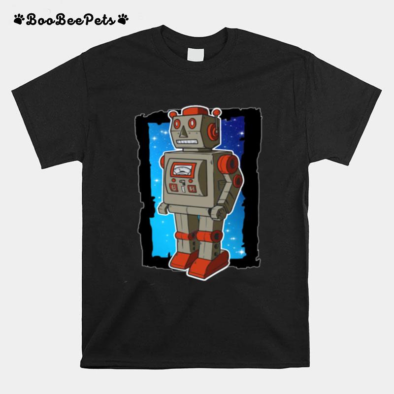 Vintage Retro Toy Robot Science Fiction T-Shirt