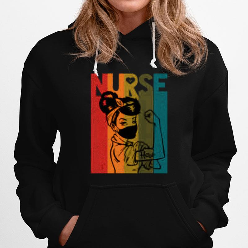 Vintage Rosie The Riveter Nurse Face Mask Edition Hoodie