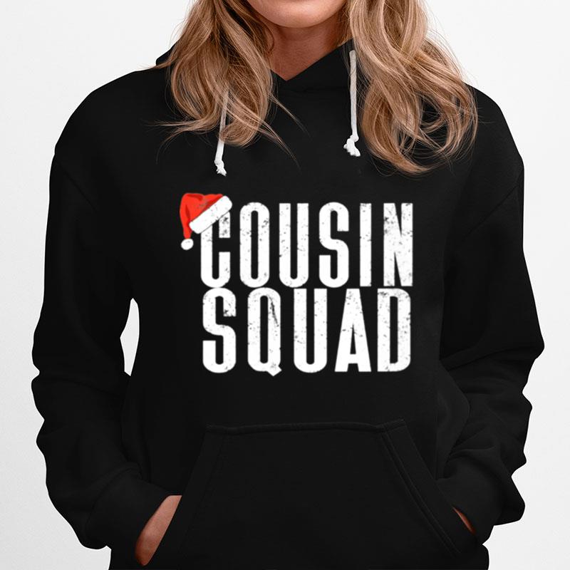 Vintage Santa Hat Cousin Squad Matching Family Christmas Hoodie