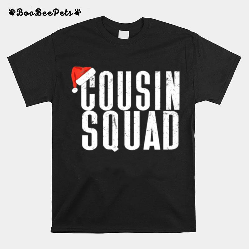 Vintage Santa Hat Cousin Squad Matching Family Christmas T-Shirt