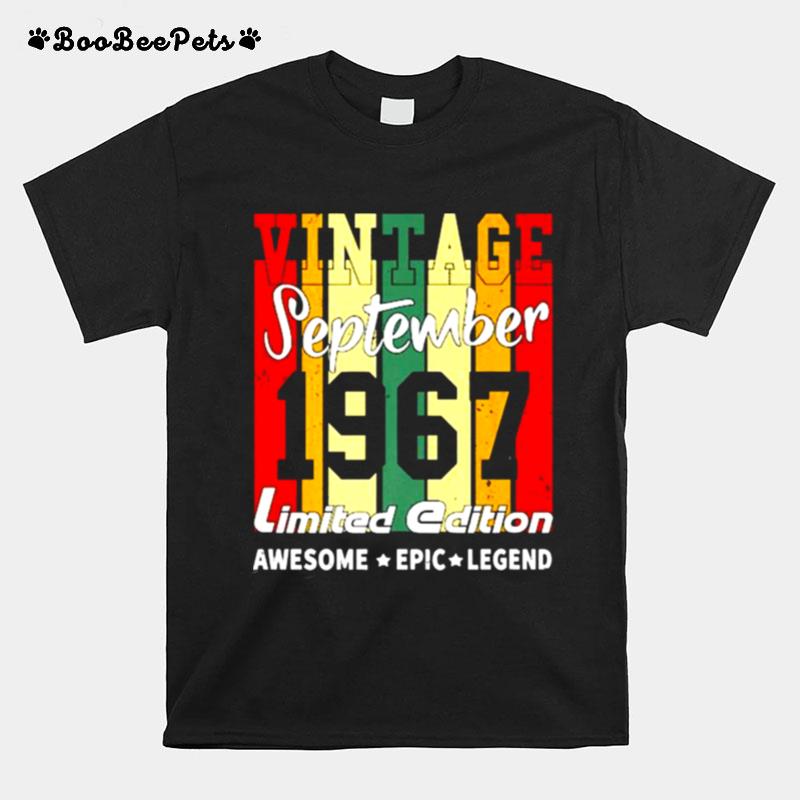 Vintage September 1967 Limited Edition Birthday Decoration T-Shirt