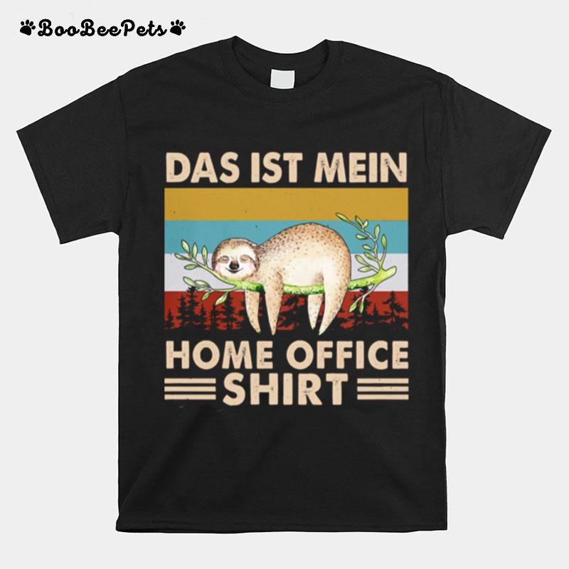 Vintage Sloth Das Ist Mein Home Office T-Shirt