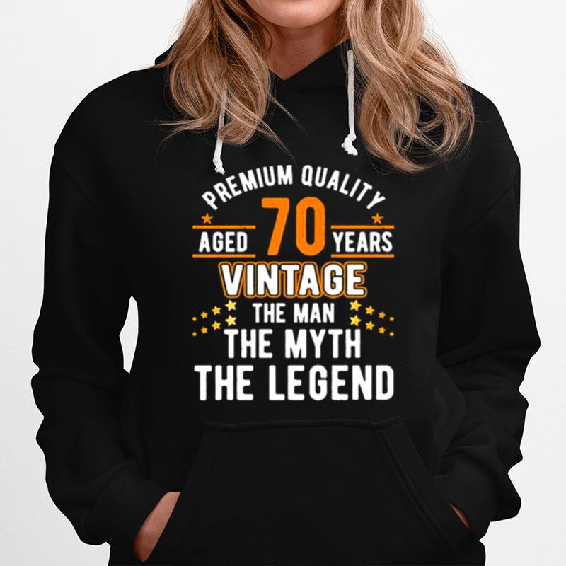 Vintage The Man Myth Legend 70 Yrs 70Th Birthday Hoodie